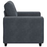 Casa si Gradina - Mobilier - Canapele si coltare - Canapele - Canapea scaun gri inchis 59 cm catifea - Infinity.ro