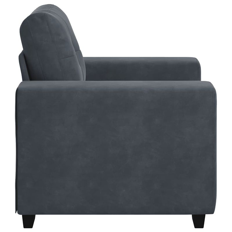 Casa si Gradina - Mobilier - Canapele si coltare - Canapele - Canapea scaun gri inchis 59 cm catifea - Infinity.ro