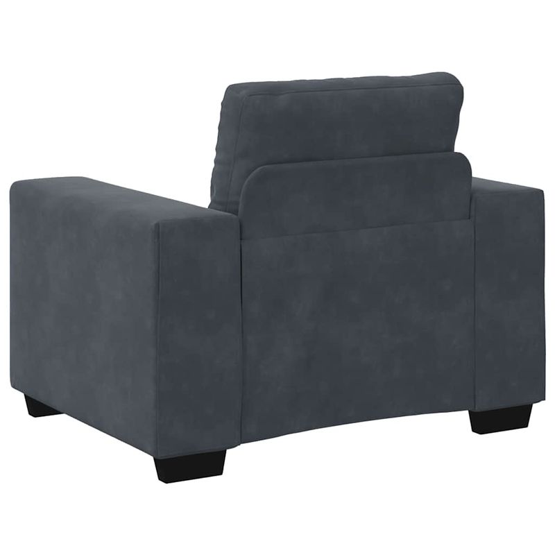 Casa si Gradina - Mobilier - Canapele si coltare - Canapele - Canapea scaun gri inchis 59 cm catifea - Infinity.ro