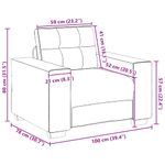 Casa si Gradina - Mobilier - Canapele si coltare - Canapele - Canapea scaun gri inchis 59 cm catifea - Infinity.ro