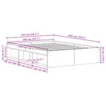 Casa si Gradina - Mobilier - Paturi si accesorii - Paturi - Cadru pat fara saltea, stejar negru, 140x200 cm, lemn prelucrat - Infinity.ro