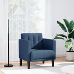 Casa si Gradina - Mobilier - Scaune si fotolii - Fotolii - Fotoliu cu cotiere, albastru, 53 cm, textil - Infinity.ro
