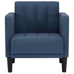 Casa si Gradina - Mobilier - Scaune si fotolii - Fotolii - Fotoliu cu cotiere, albastru, 53 cm, textil - Infinity.ro