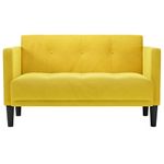 Casa si Gradina - Mobilier - Canapele si coltare - Canapele - Canapea loveseat, galben, 111 cm, catifea - Infinity.ro