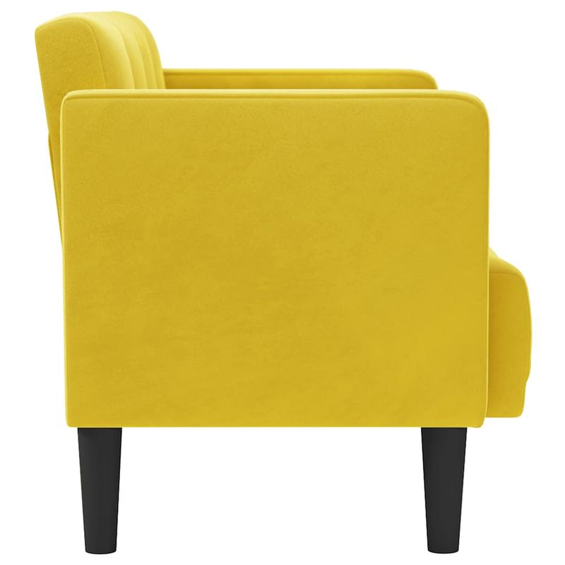 Casa si Gradina - Mobilier - Canapele si coltare - Canapele - Canapea loveseat, galben, 111 cm, catifea - Infinity.ro
