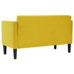 Casa si Gradina - Mobilier - Canapele si coltare - Canapele - Canapea loveseat, galben, 111 cm, catifea - Infinity.ro
