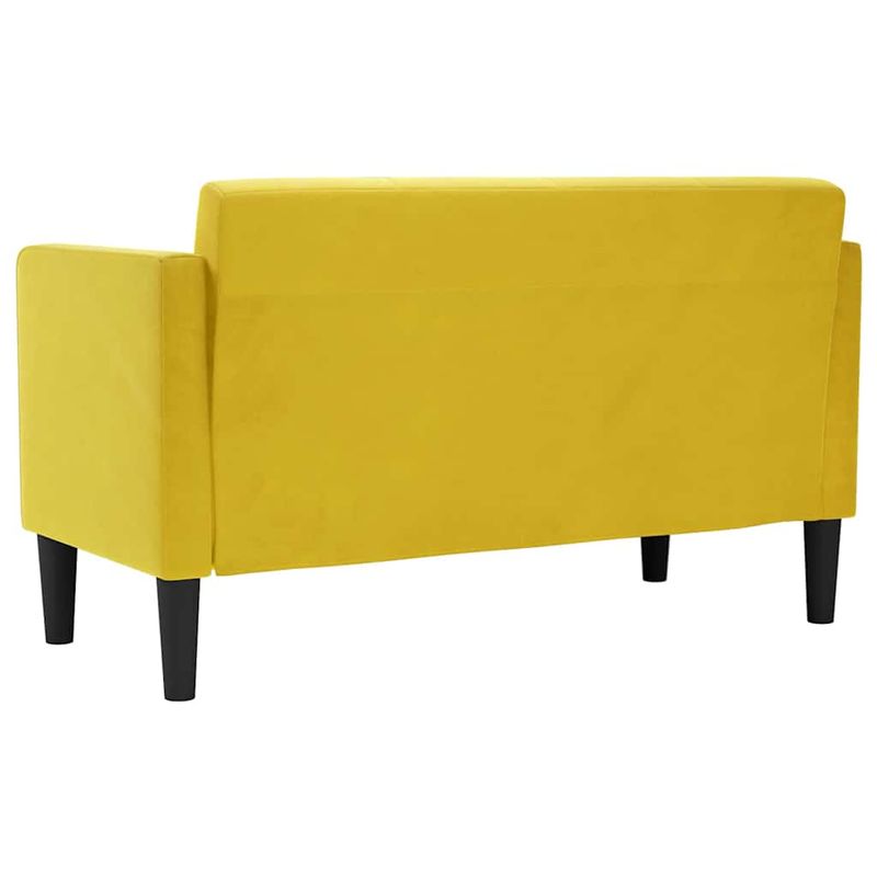 Casa si Gradina - Mobilier - Canapele si coltare - Canapele - Canapea loveseat, galben, 111 cm, catifea - Infinity.ro
