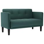 Casa si Gradina - Mobilier - Canapele si coltare - Canapele - Canapea loveseat, verde inchis, 111 cm, textil - Infinity.ro