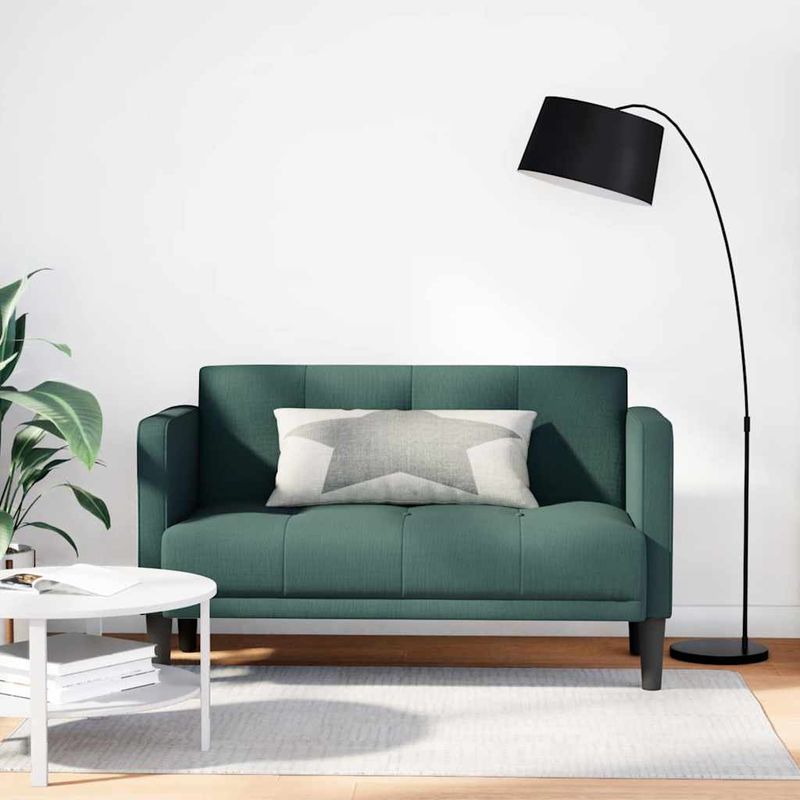 Casa si Gradina - Mobilier - Canapele si coltare - Canapele - Canapea loveseat, verde inchis, 111 cm, textil - Infinity.ro
