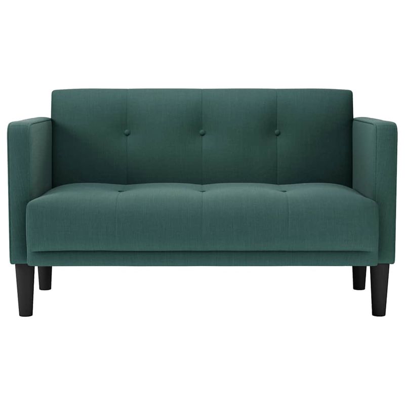Casa si Gradina - Mobilier - Canapele si coltare - Canapele - Canapea loveseat, verde inchis, 111 cm, textil - Infinity.ro