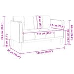 Casa si Gradina - Mobilier - Canapele si coltare - Canapele - Canapea loveseat, verde inchis, 111 cm, textil - Infinity.ro