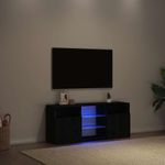 Casa si Gradina - Mobilier - Comode si corpuri - Comode - Dulap TV cu LED stejar negru 120x30x50 cm lemn prelucrat - Infinity.ro