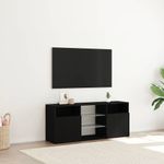 Casa si Gradina - Mobilier - Comode si corpuri - Comode - Dulap TV cu LED stejar negru 120x30x50 cm lemn prelucrat - Infinity.ro