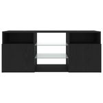 Casa si Gradina - Mobilier - Comode si corpuri - Comode - Dulap TV cu LED stejar negru 120x30x50 cm lemn prelucrat - Infinity.ro