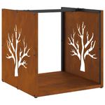 Casa si Gradina - Termice - Sobe, Seminee si accesorii - Accesorii seminee si sobe - Suport pentru lemne de foc 40x40x40 cm Otel pentru intemperii - Infinity.ro