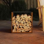 Casa si Gradina - Termice - Sobe, Seminee si accesorii - Accesorii seminee si sobe - Suport pentru lemne de foc 40x40x40 cm Otel pentru intemperii - Infinity.ro