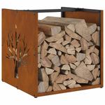 Casa si Gradina - Termice - Sobe, Seminee si accesorii - Accesorii seminee si sobe - Suport pentru lemne de foc 40x40x40 cm Otel pentru intemperii - Infinity.ro