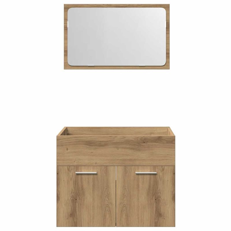 Casa si Gradina - Mobilier - Seturi de mobilier - Seturi baie - Set mobilier de baie, 2 piese, stejar artizanal, lemn prelucrat - Infinity.ro