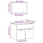 Casa si Gradina - Mobilier - Seturi de mobilier - Seturi baie - Set mobilier de baie, 2 piese, stejar artizanal, lemn prelucrat - Infinity.ro