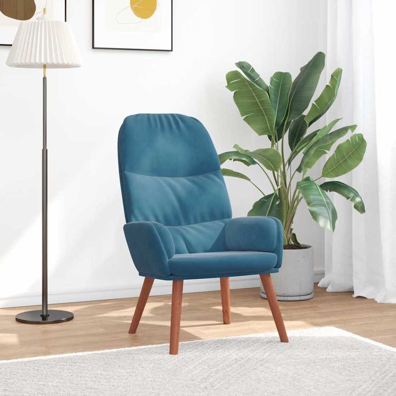 Casa si Gradina - Mobilier - Scaune si fotolii - Fotolii - Fotoliu de relaxare, albastru, catifea - Infinity.ro