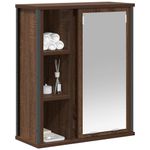 Casa si Gradina - Mobilier - Mobilier baie - Corpuri baie - Dulap de baie cu oglinda stejar maro 50x21x60 cm - Infinity.ro