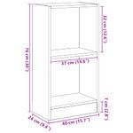 Casa si Gradina - Mobilier - Biblioteci si rafturi - Biblioteci - Biblioteca Stejar negru 40x24x76 cm Lemn prelucrat - Infinity.ro