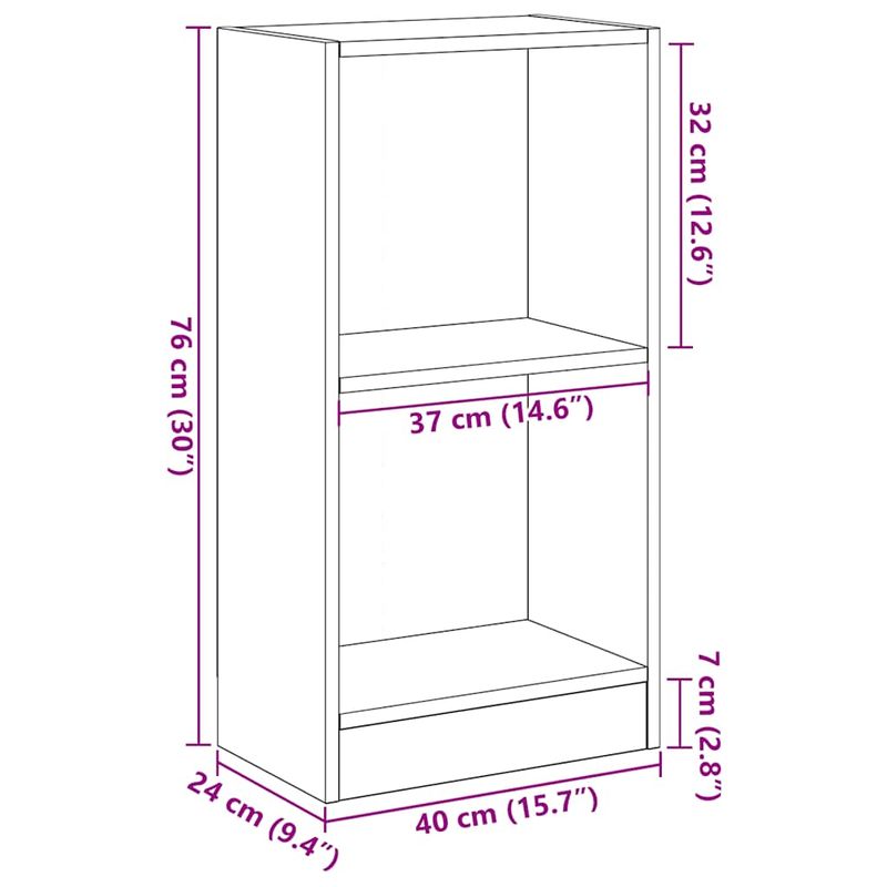 Casa si Gradina - Mobilier - Biblioteci si rafturi - Biblioteci - Biblioteca Stejar negru 40x24x76 cm Lemn prelucrat - Infinity.ro