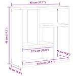 Casa si Gradina - Mobilier - Biblioteci si rafturi - Rafturi - Raft de perete Stejar negru 45x16x45 cm Lemn prelucrat - Infinity.ro