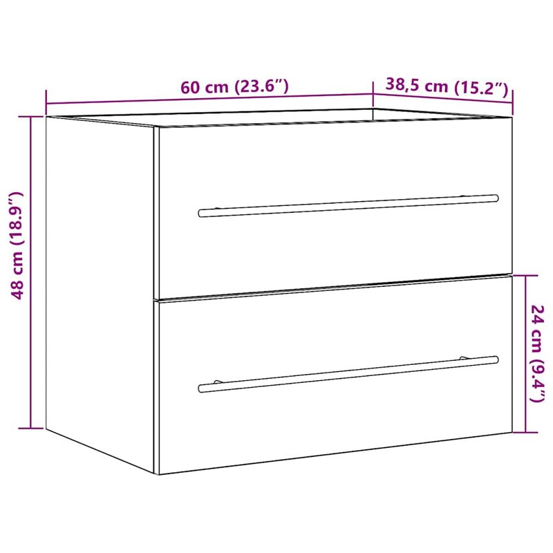 Casa si Gradina - Mobilier - Seturi de mobilier - Seturi baie - Dulap pentru chiuveta de baie stejar negru lemn prelucrat - Infinity.ro