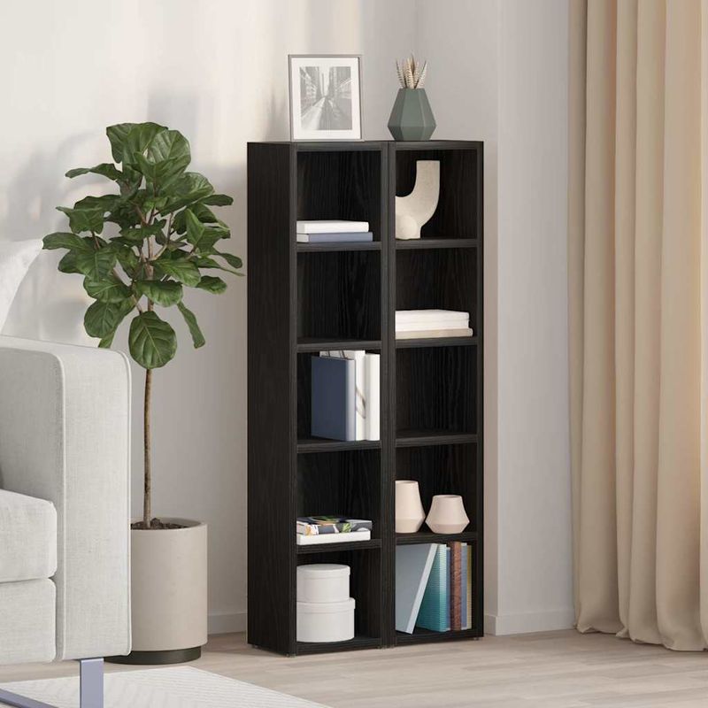 Casa si Gradina - Mobilier - Dulapuri si sifoniere - Dulapuri - Dulapuri CD-uri 2 buc Stejar negru 21x16x93,5 cm Lemn prelucrat - Infinity.ro