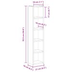 Casa si Gradina - Mobilier - Dulapuri si sifoniere - Dulapuri - Dulapuri CD-uri 2 buc Stejar negru 21x16x93,5 cm Lemn prelucrat - Infinity.ro