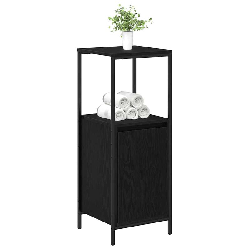 Casa si Gradina - Mobilier - Mobilier baie - Corpuri baie - Dulap de baie cu rafturi Stejar negru 36x35x95 cm - Infinity.ro