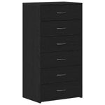 Casa si Gradina - Mobilier - Comode si corpuri - Comode - Bufeta cu 6 sertare Stejar negru 50x34x96 cm Lemn prelucrat - Infinity.ro