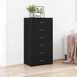 Casa si Gradina - Mobilier - Comode si corpuri - Comode - Bufeta cu 6 sertare Stejar negru 50x34x96 cm Lemn prelucrat - Infinity.ro
