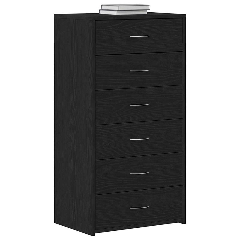 Casa si Gradina - Mobilier - Comode si corpuri - Comode - Bufeta cu 6 sertare Stejar negru 50x34x96 cm Lemn prelucrat - Infinity.ro