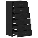 Casa si Gradina - Mobilier - Comode si corpuri - Comode - Bufeta cu 6 sertare Stejar negru 50x34x96 cm Lemn prelucrat - Infinity.ro