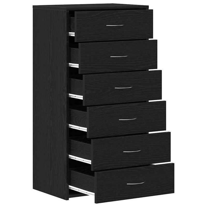 Casa si Gradina - Mobilier - Comode si corpuri - Comode - Bufeta cu 6 sertare Stejar negru 50x34x96 cm Lemn prelucrat - Infinity.ro