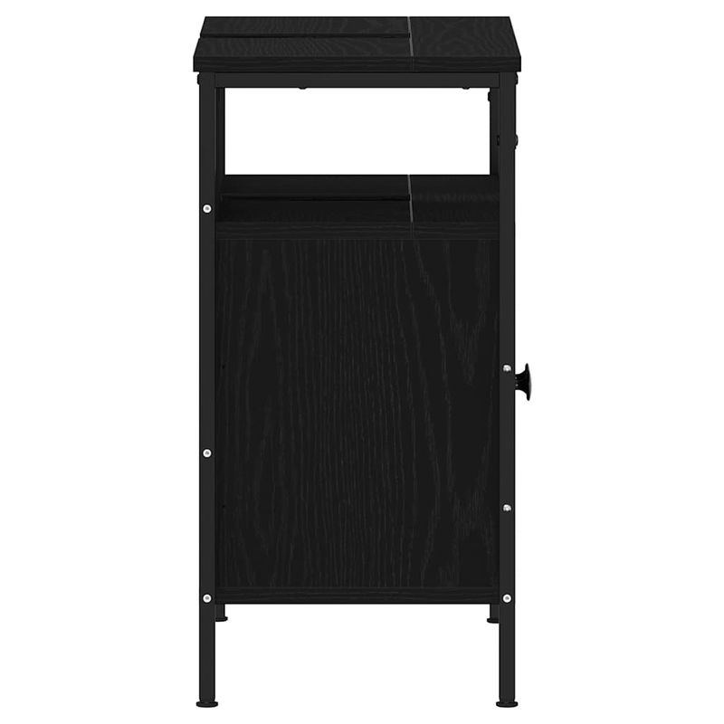 Casa si Gradina - Mobilier - Mobilier baie - Comode baie - Comoda pentru chiuveta de baie stejar negru lemn prelucrat - Infinity.ro
