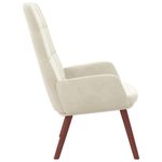 Casa si Gradina - Mobilier - Scaune si fotolii - Fotolii - Scaun de relaxare, alb crem, catifea - Infinity.ro