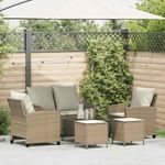 Casa si Gradina - Gradina si terasa - Mobilier exterior - Seturi mobila gradina - Set canapele de gradina cu perne, 6 piese, bej, poliratan - Infinity.ro