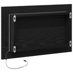 Casa si Gradina - Mobilier - Mobilier baie - Oglinzi baie - Oglinda de baie cu lumini LED, stejar negru, 60x8,5x37 cm - Infinity.ro