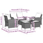 Casa si Gradina - Gradina si terasa - Mobilier exterior - Seturi mobila gradina - Set canapele de gradina cu perne, 6 piese, bej, poliratan - Infinity.ro
