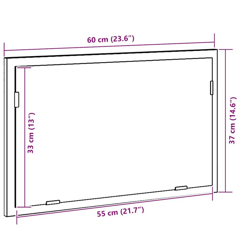 Casa si Gradina - Mobilier - Mobilier baie - Oglinzi baie - Oglinda de baie cu lumini LED, stejar negru, 60x8,5x37 cm - Infinity.ro