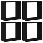 Casa si Gradina - Mobilier - Biblioteci si rafturi - Rafturi - Rafturi de perete cub 4 buc. stejar negru, 30x15x30 cm lemn - Infinity.ro