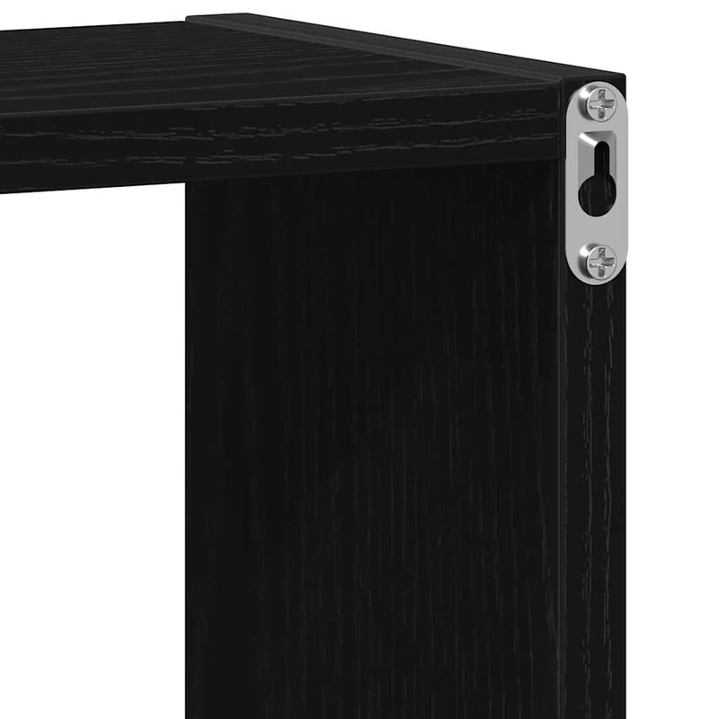 Casa si Gradina - Mobilier - Biblioteci si rafturi - Rafturi - Rafturi de perete cub 4 buc. stejar negru, 30x15x30 cm lemn - Infinity.ro