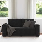 Casa si Gradina - Mobilier - Canapele si coltare - Canapele - Canapea cu 2 locuri, negru, 140 cm, catifea - Infinity.ro