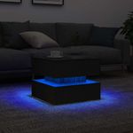 Casa si Gradina - Mobilier - Mese si birouri - Masute de cafea - Masuta de cafea cu lumini LED Stejar negru 50x50x40 cm - Infinity.ro