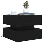 Casa si Gradina - Mobilier - Mese si birouri - Masute de cafea - Masuta de cafea cu lumini LED Stejar negru 50x50x40 cm - Infinity.ro
