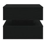 Casa si Gradina - Mobilier - Mese si birouri - Masute de cafea - Masuta de cafea cu lumini LED Stejar negru 50x50x40 cm - Infinity.ro