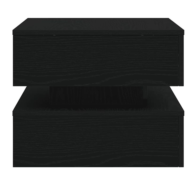Casa si Gradina - Mobilier - Mese si birouri - Masute de cafea - Masuta de cafea cu lumini LED Stejar negru 50x50x40 cm - Infinity.ro